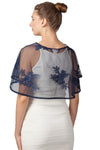 Miss Anne Lace Mesh Cape in Navy