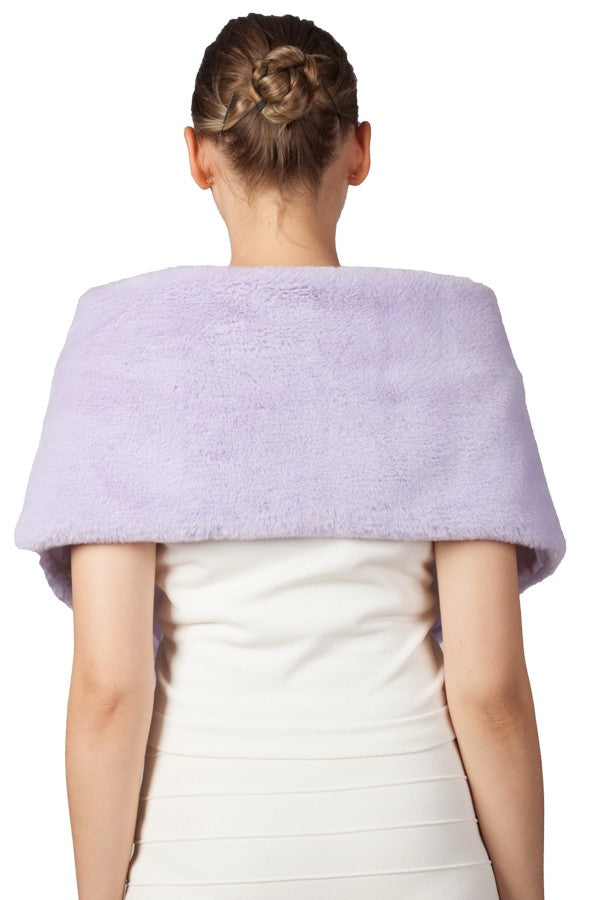 Miss Anne Faux Fur Stole in Lilac