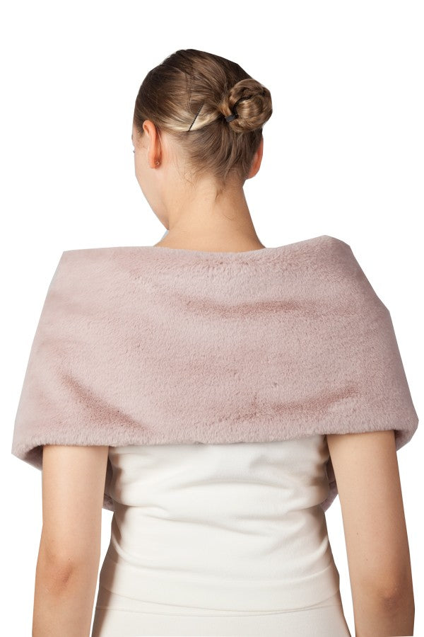 Miss Anne Faux Fur Stole in Mauve