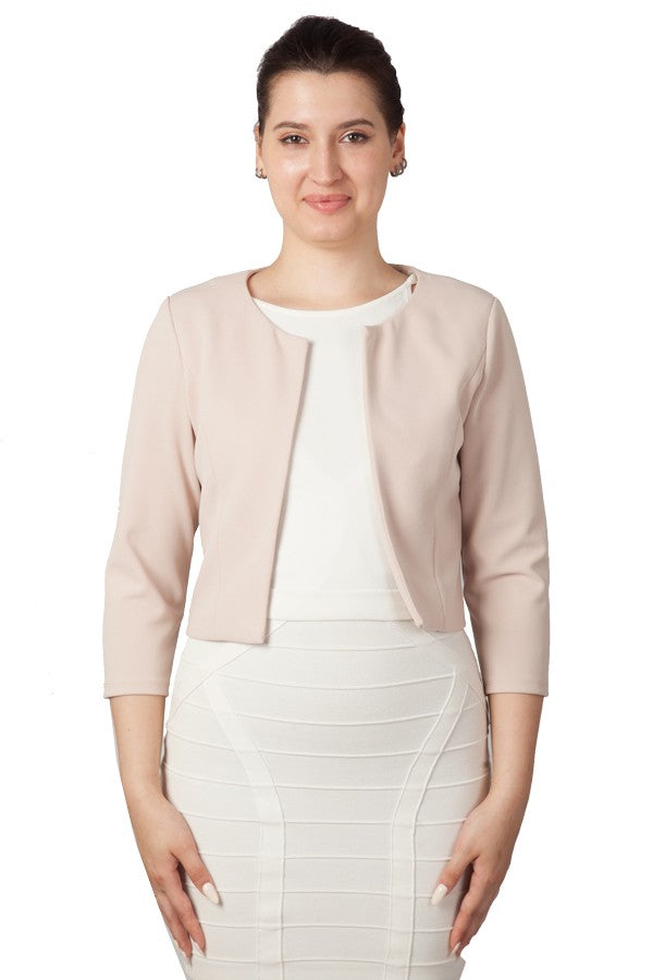 Miss Anne Crepe Cardigan in Pink or Beige