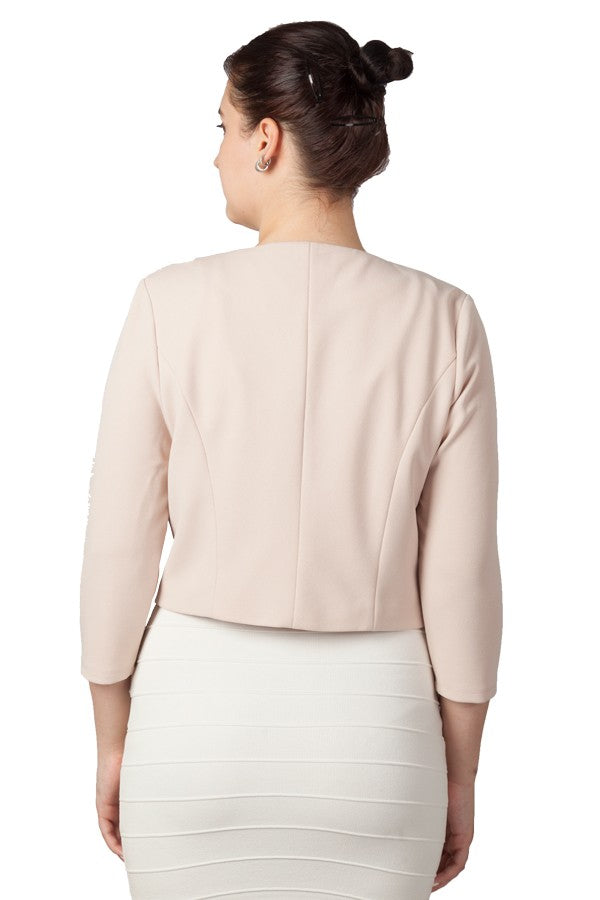 Miss Anne Crepe Cardigan in Pink or Beige