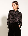 Fate Only She Knows Ruffle Shirt in Black