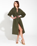 Fate Alter Ego Duster Shirt Dress in Olive