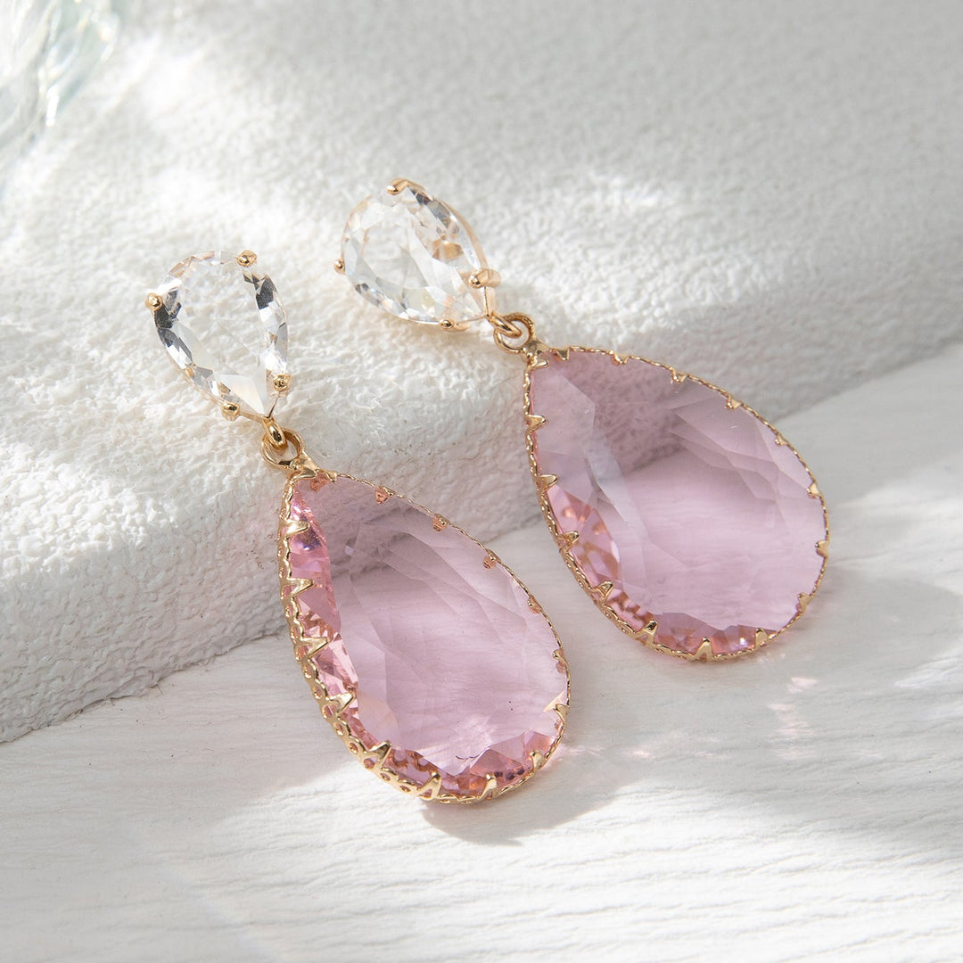 R7 Pink Large Teardrop Earrings 289