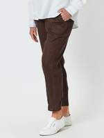 Gordon Smith Ribbed Waist Linen Pant in Koko