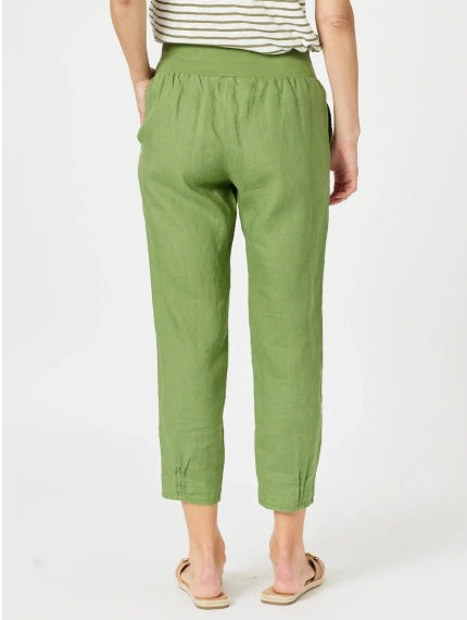 Gordon Smith Sarah Linen Pant in Basil