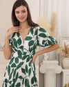 Iris Maxi Green Floral Print Maxi Dress