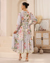Iris Maxi Grey Floral Maxi Dress