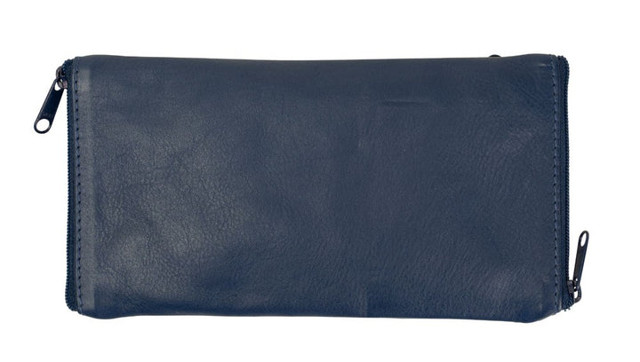 Franco Bonini Double Sided Spectacle Case with Rear Zip 2020 Blue