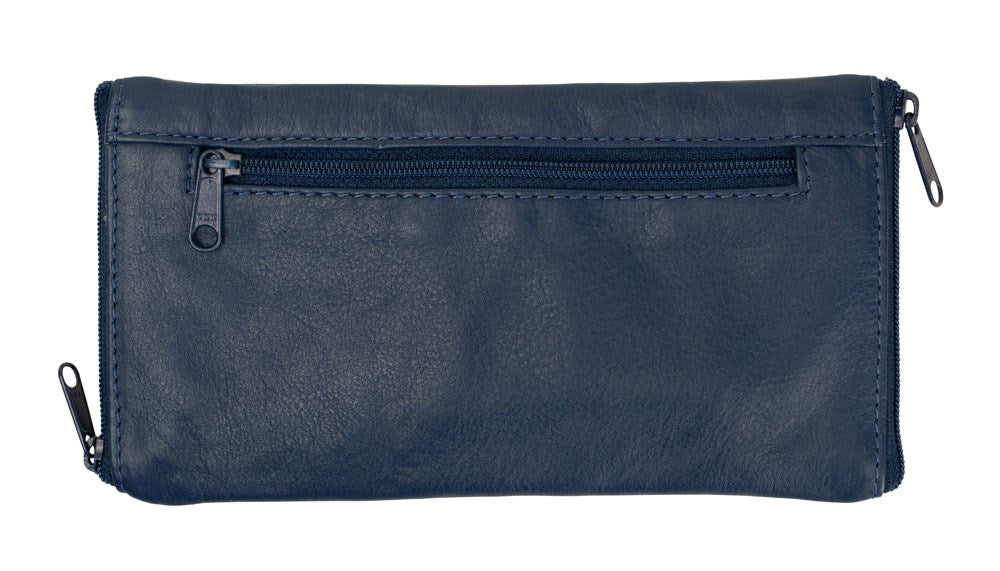 Franco Bonini Double Sided Spectacle Case with Rear Zip 2020 Blue