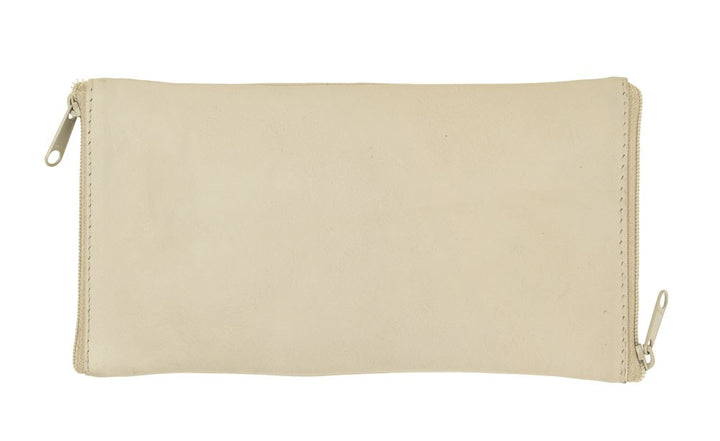 Franco Bonini Double Sided Spectacle Case with Rear Zip 2020 Bone