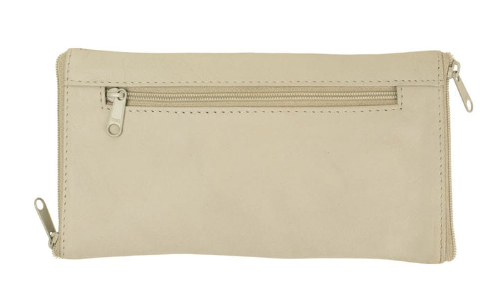 Franco Bonini Double Sided Spectacle Case with Rear Zip 2020 Bone