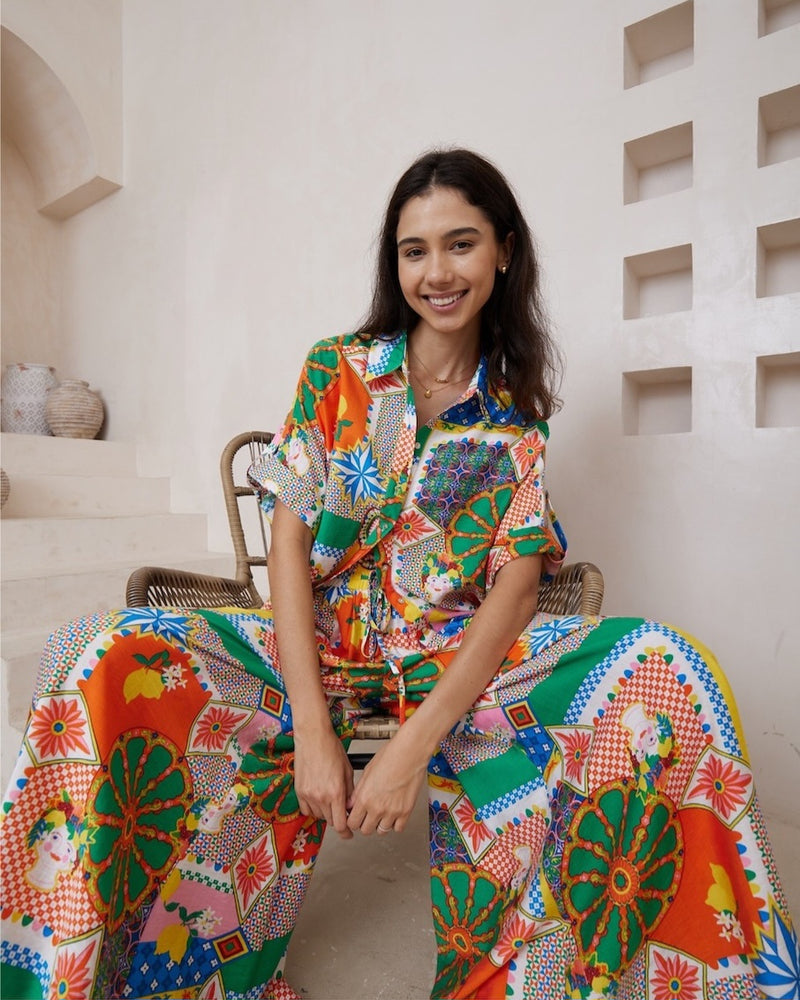 Iris Maxi Mediterranean Party Blouse