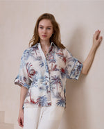 Iris Maxi Palms Print Blouse