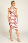 Honey & Beau Set Free One Shoulder Dress in Tie Dye