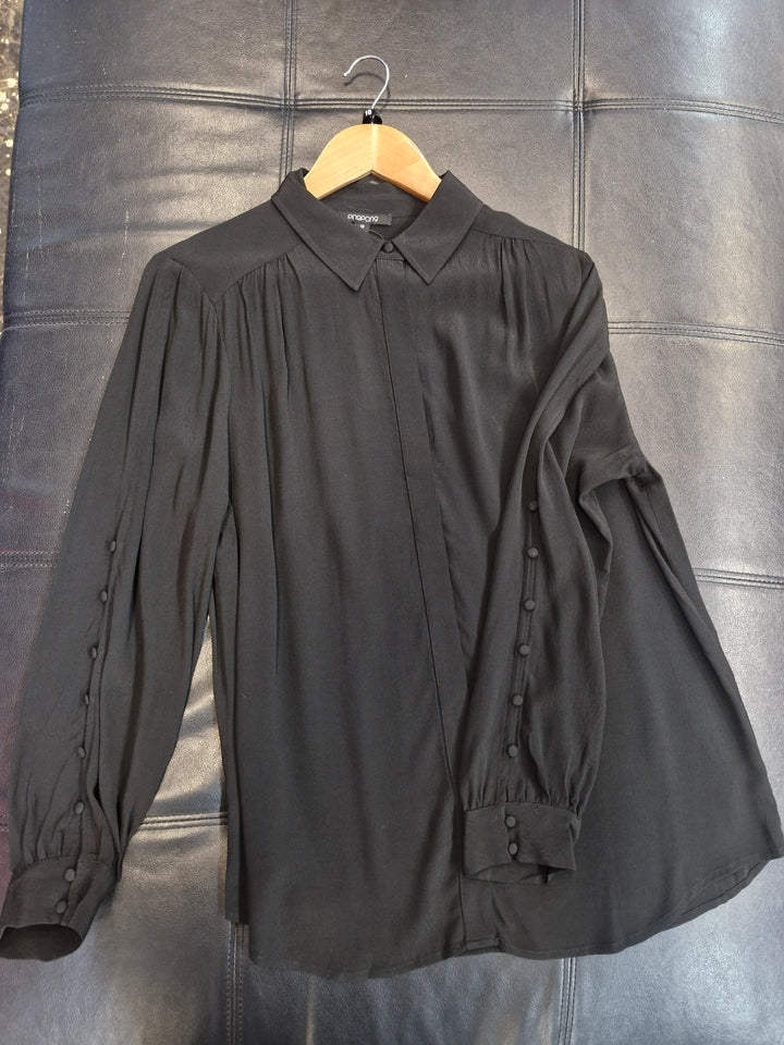 Ping Pong Button Sleeve Blouse