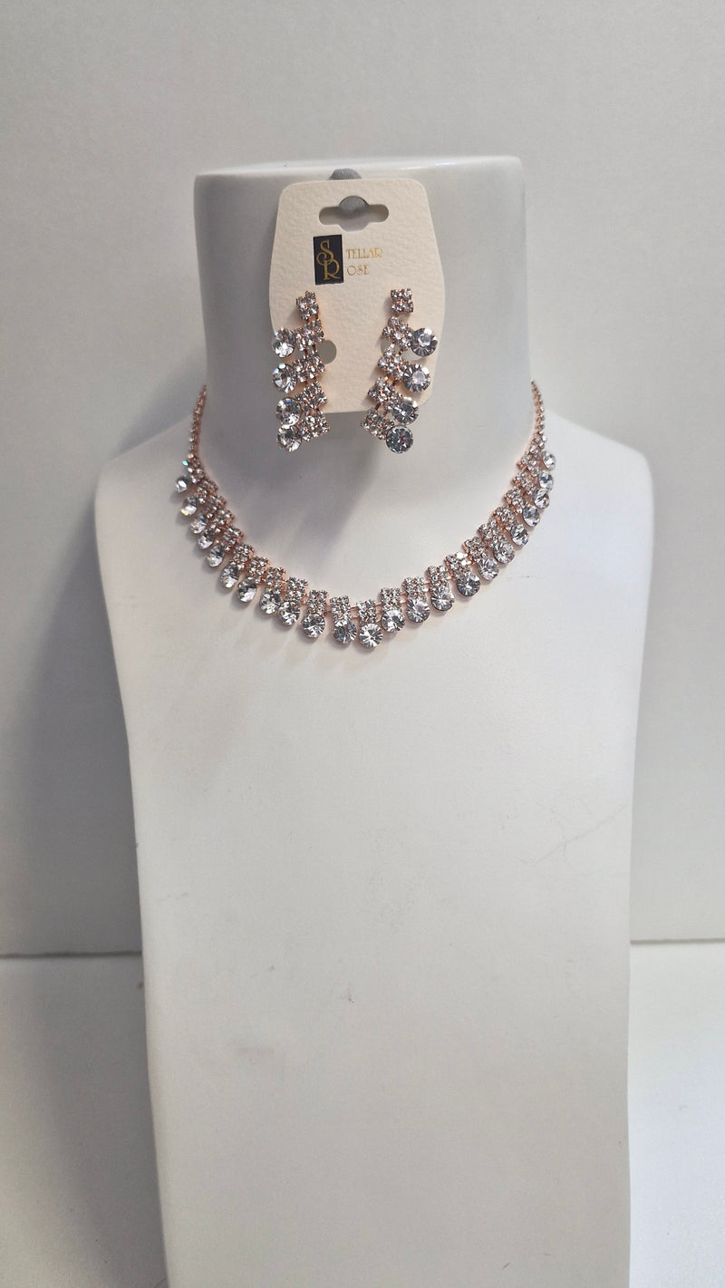 Stellar Rose Rose Gold Diamante Set 71201