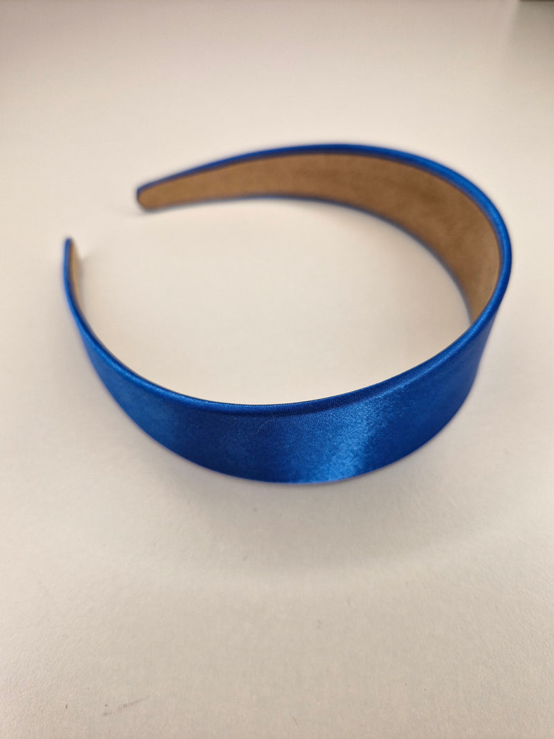 Alice Satin Headband in Royal Blue