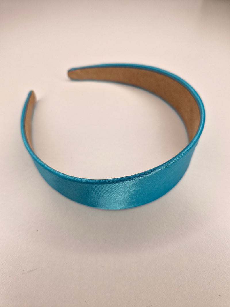 Alice Satin Headband in Aqua