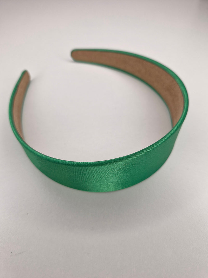 Alice Satin Headband in Emerald