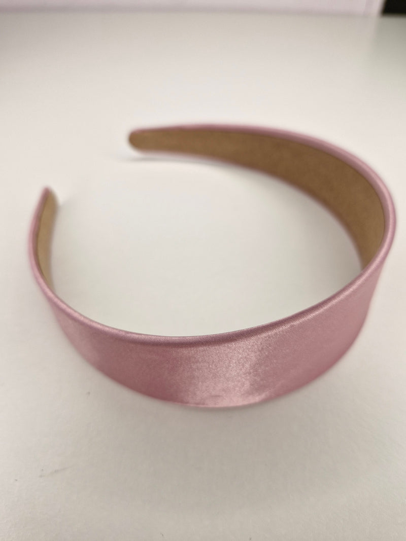 Alice Satin Headband in Dusty Pink