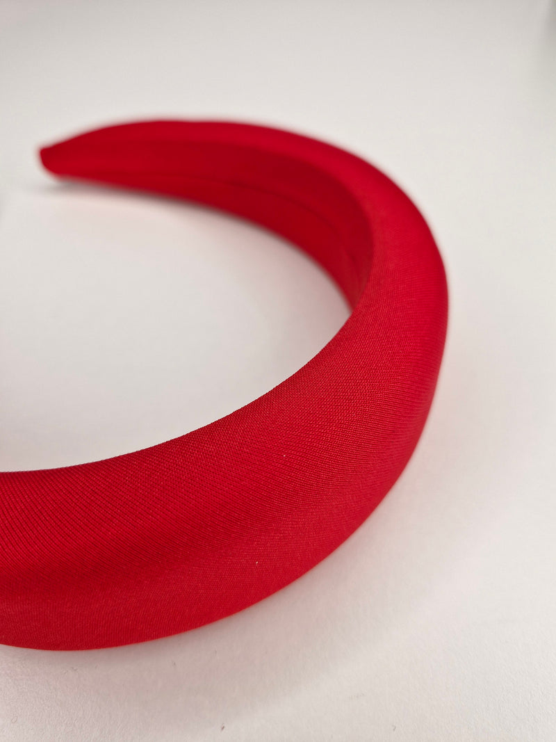 Padded Headband in Scarlet Red