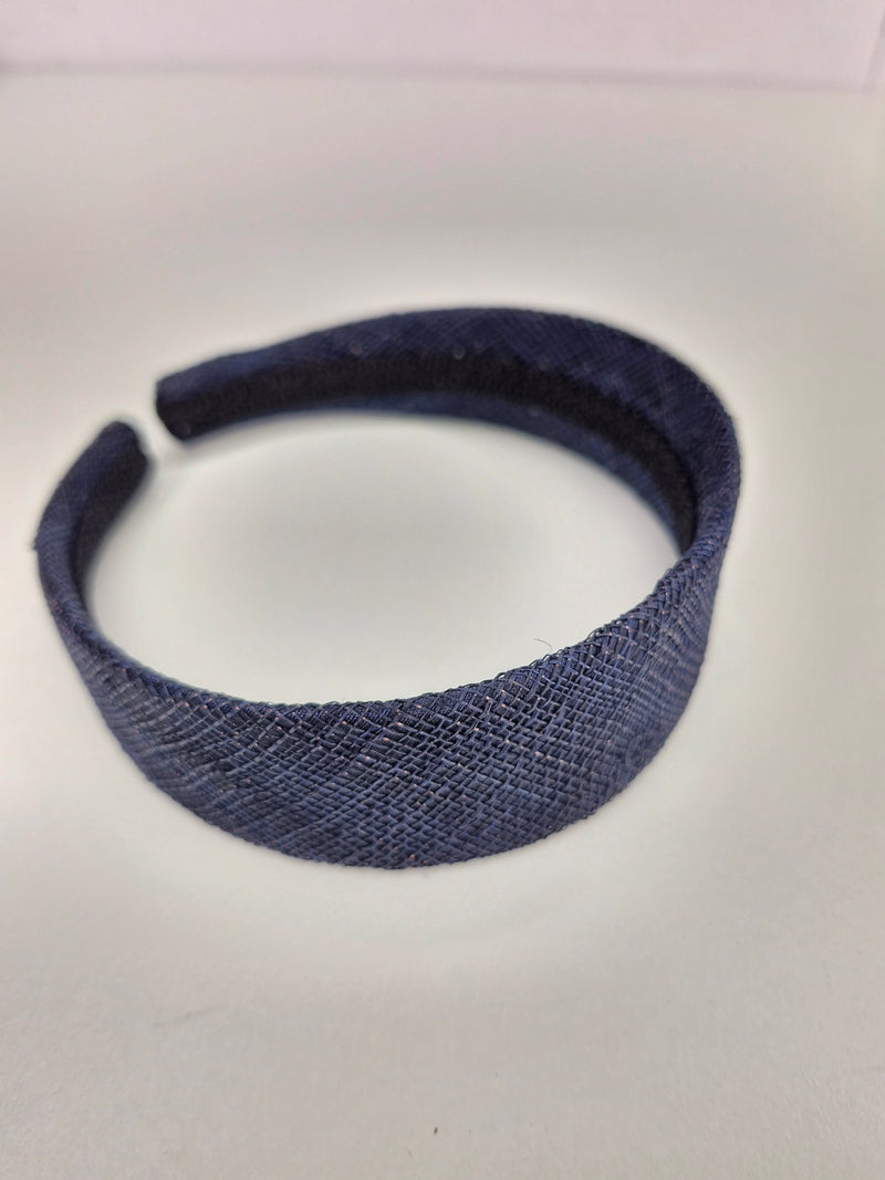 Alice Sinamay Headband in Navy