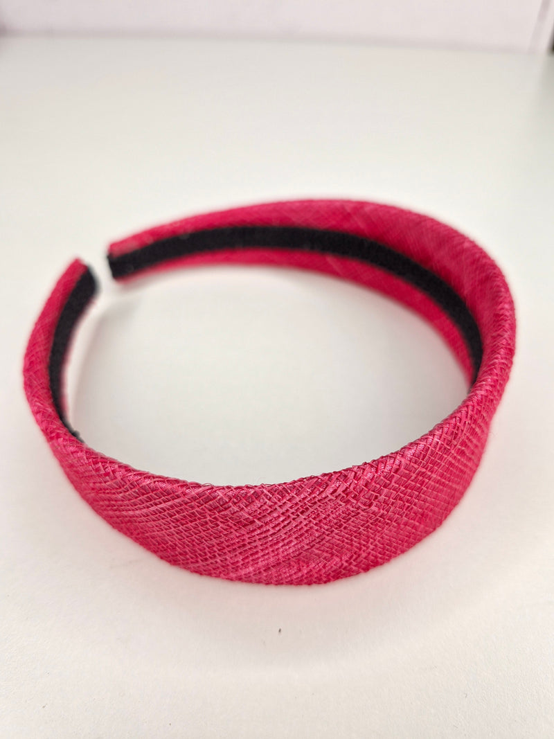 Alice Sinamay Headband in Fuchsia