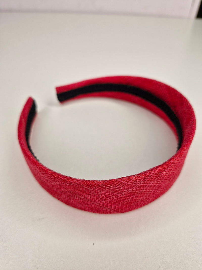 Alice Sinamay Headband in Red