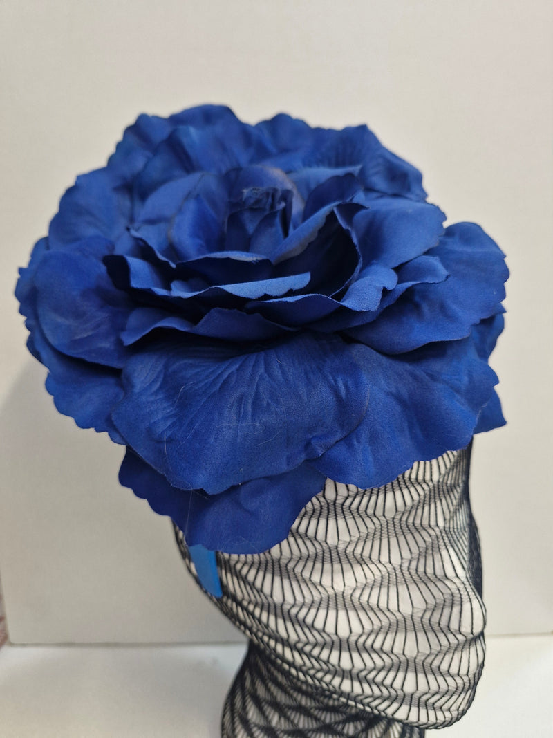 Large Flower Headband in Cobalt