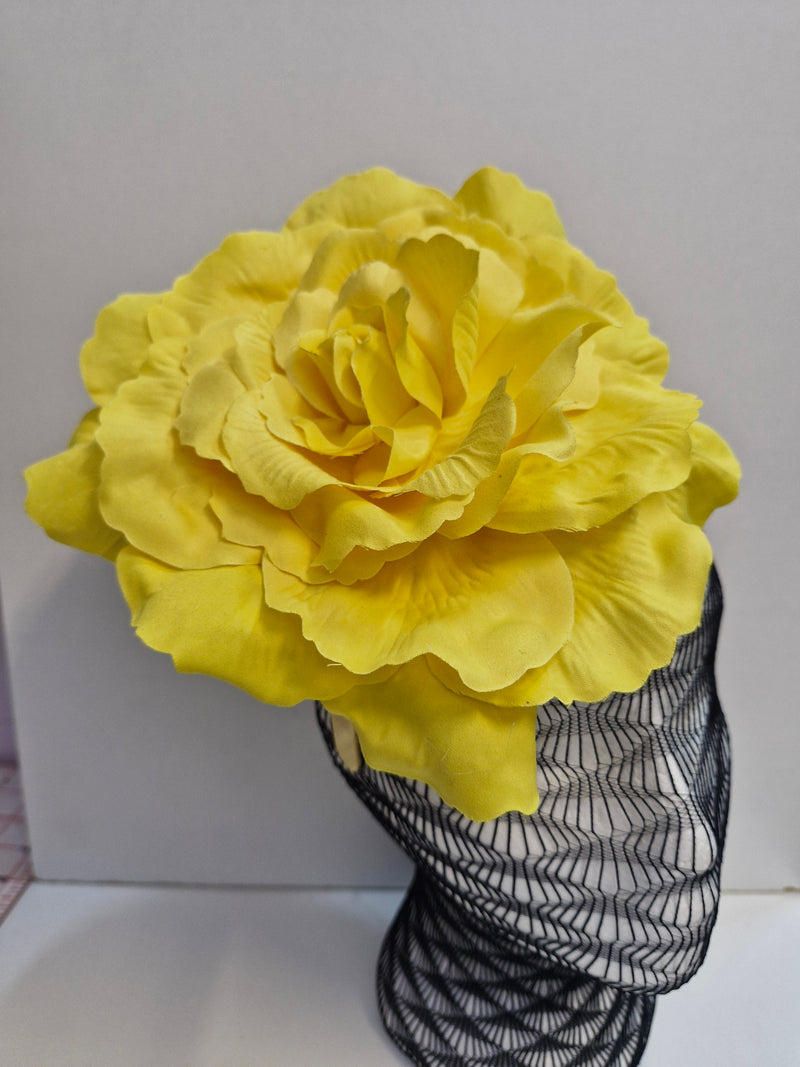 Large Flower Headband in Yellow