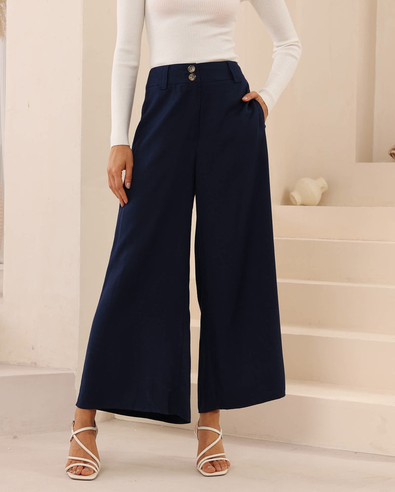 Iris Maxi Navy Wide Leg Pants