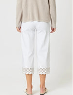 Gordon Smith Scallop Hem Pant in White/Natural