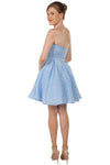 Miss Anne Strapless Mini Party Dress in Sage, Blue or Pink