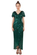 Anissa Square Sequins Gown in Black, Gold or Green