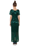 Anissa Square Sequins Gown in Black, Gold or Green