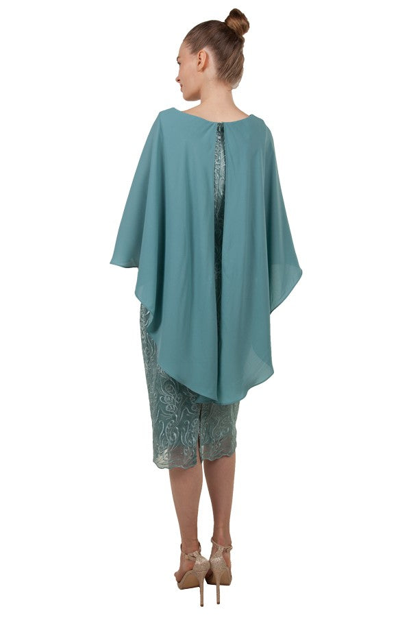 Miss Anne Sequin Capped Dress in Mint