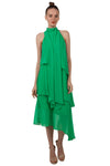 Miss Anne Halter Layers Dress in Green