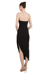 Miss Anne Strapless Asymetrical Cocktail Dress in Black