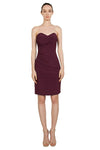 Miss Anne Strapless Cocktail Dress in Aubergine, Mustard, Lemon or Khaki