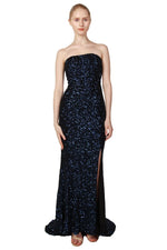 Anissa Strapless Sequin Gown in Navy or Hot Pink