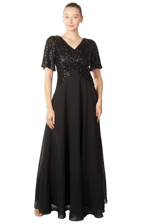 Anissa Sari Dress in Wine or Black