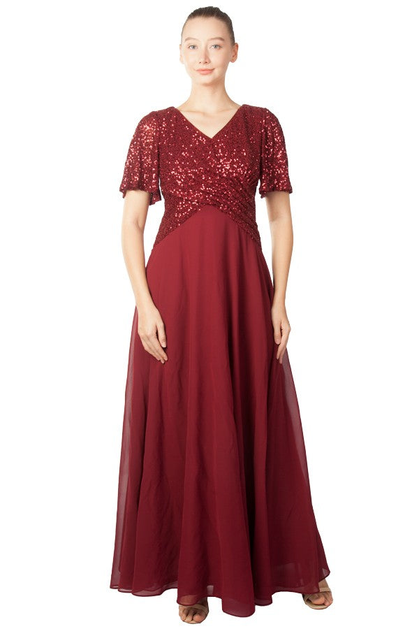 Anissa Sari Dress in Wine or Black