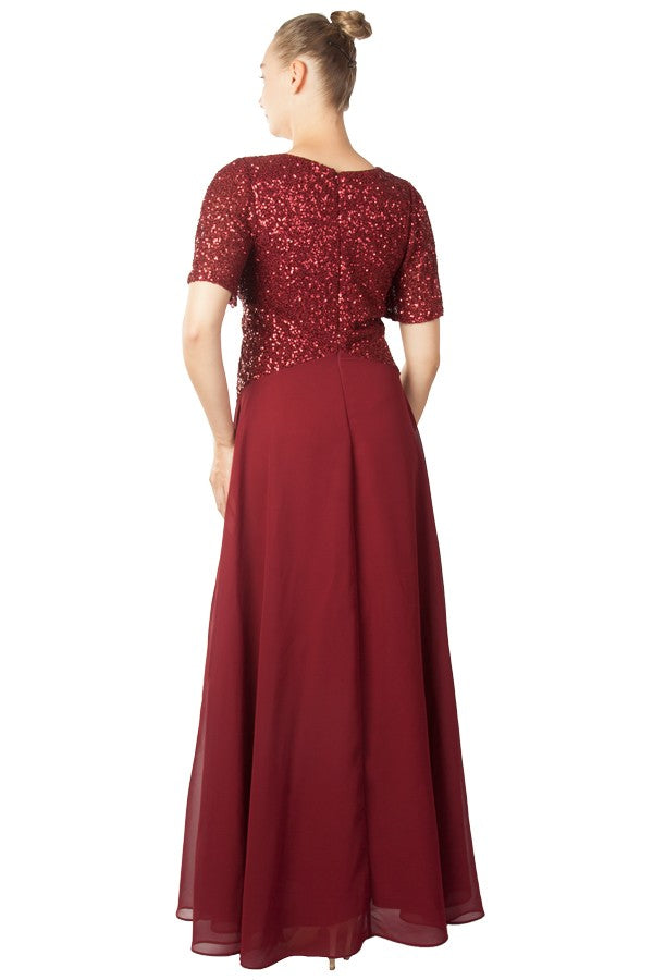 Anissa Sari Dress in Wine or Black