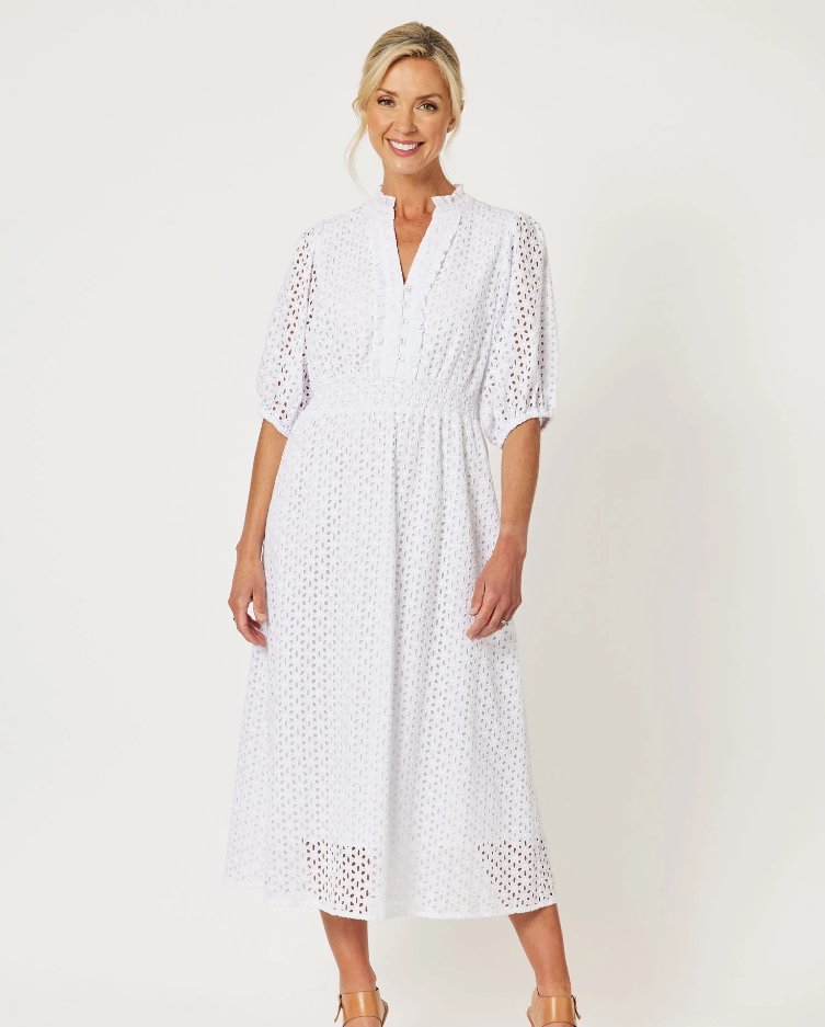 Gordon Smith Broderie Lace Midi Dress