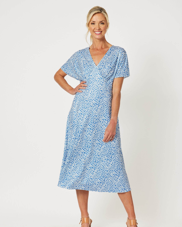 Gordon Smith Miss Daisy Dress in Blue
