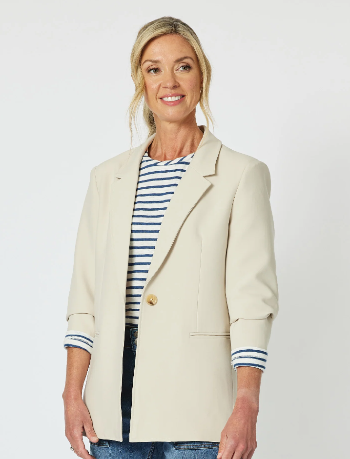 Gordon Smith Mia Single Breasted Jacket in Stone