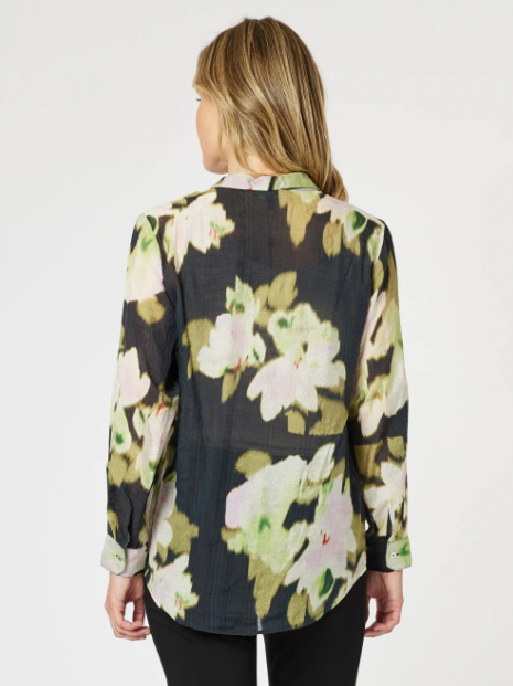 Gordon Smith Maggie Floral Print Sheer Shirt