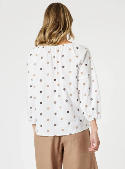 Gordon Smith Rattan Embroidered Top