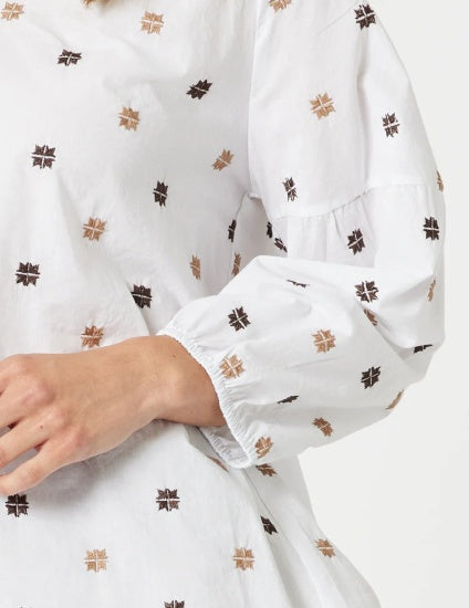 Gordon Smith Rattan Embroidered Top